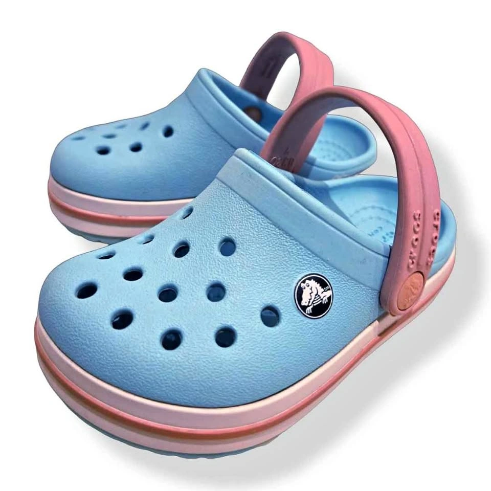 Brand New CROCS Crocband Clog Kids - Rare Ice Blue/White - Size