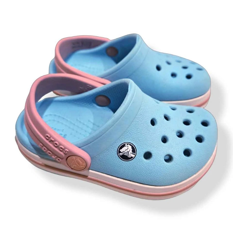 Brand New CROCS Crocband Clog Kids - Rare Ice Blue/White - Size - photo 2