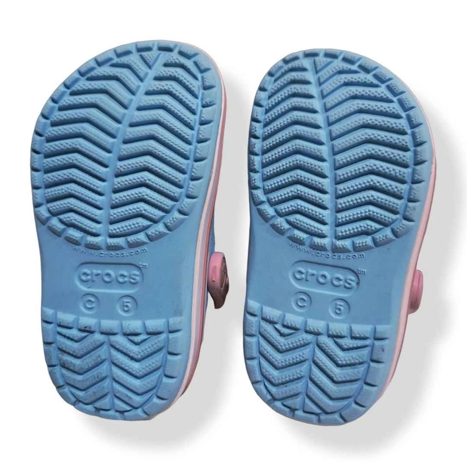 Brand New CROCS Crocband Clog Kids - Rare Ice Blue/White - Size - photo 5