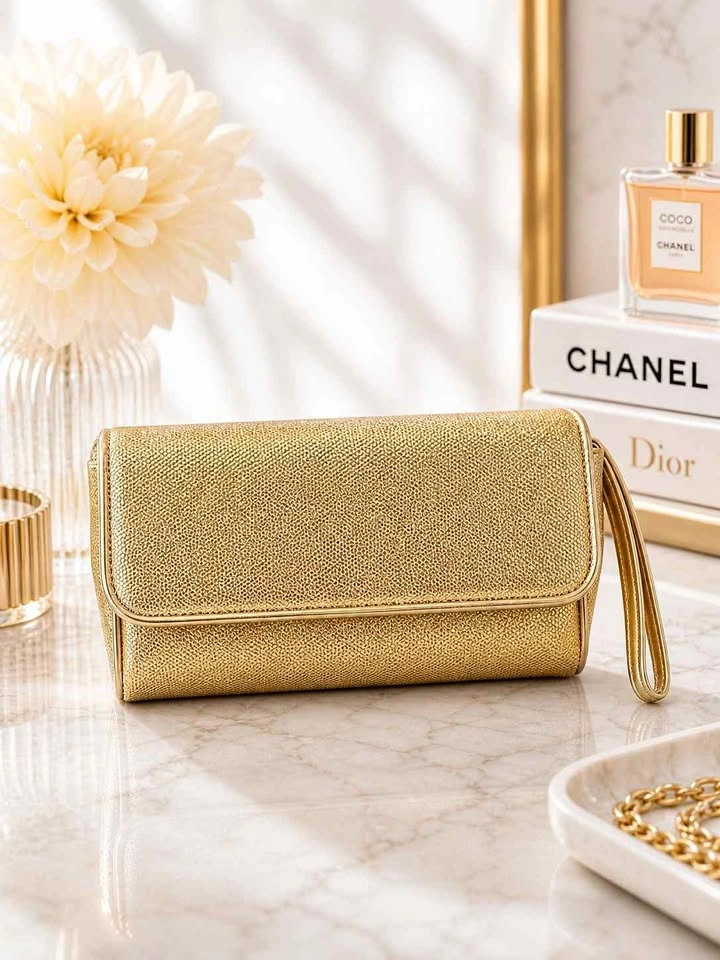 Marc by Marc Jacobs Gold Metallic Wristlet Clutch