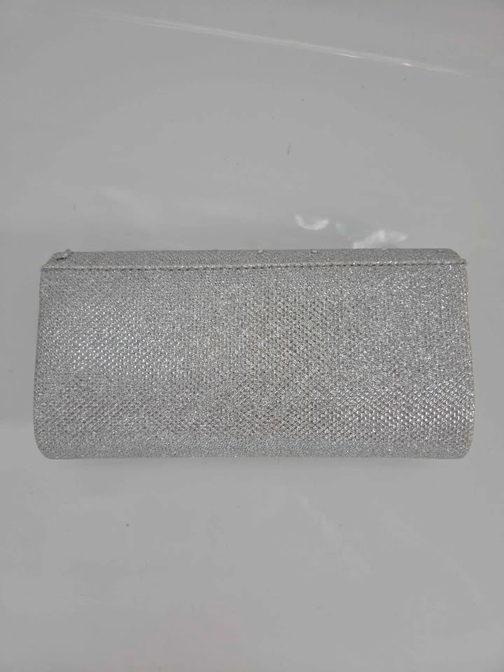 Jessica McClintock Chloe Crystal Clutch Silver Evening Bag - photo 4