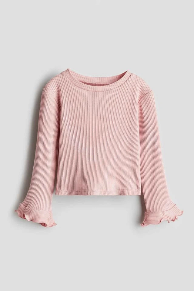 H&M Shimmery Pink 2-Piece Set | Flare Sleeve Top + Skirt | 2T (F - photo 2