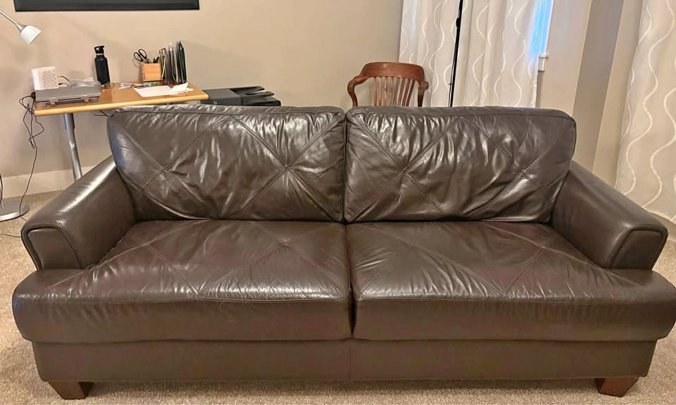 Chocolate Brown Leather Sofa