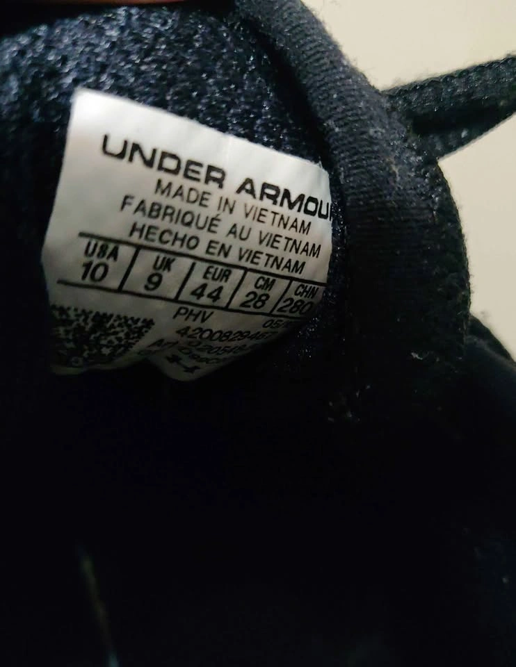 Under Armour black white athletic shoes men's size 10 - photo 3