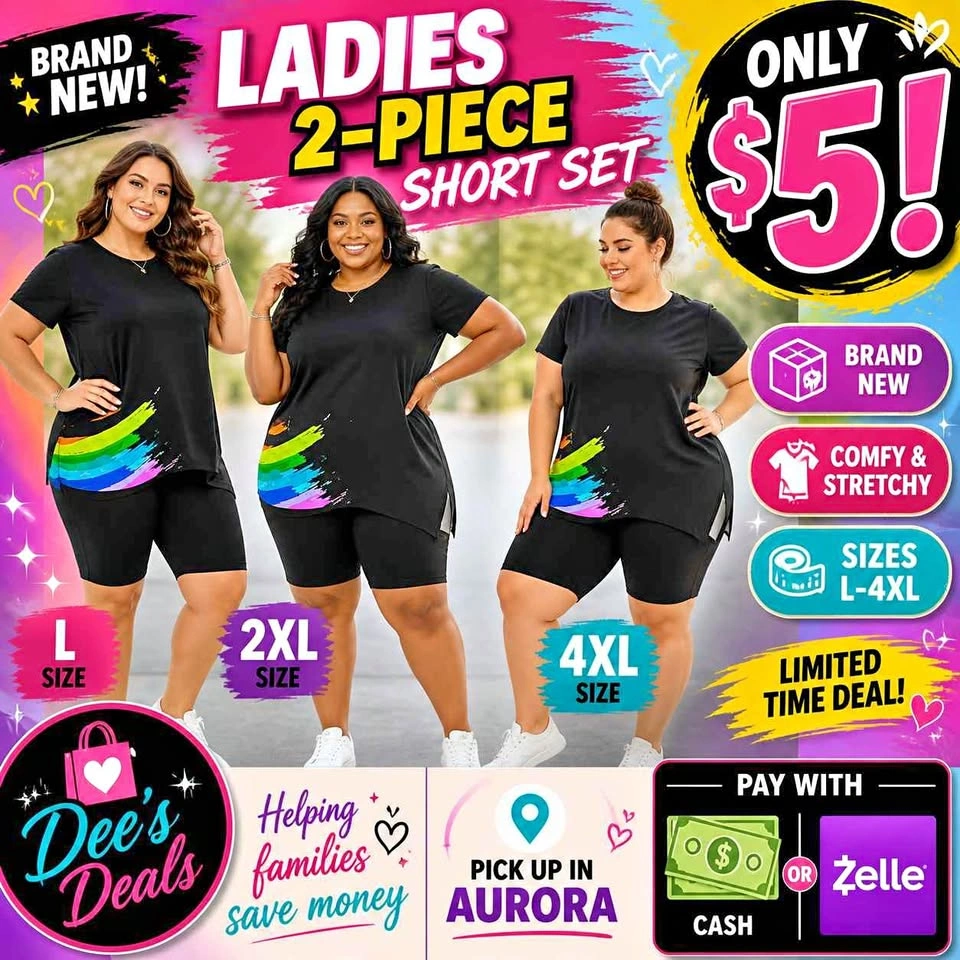 Ladies Brand New Shorts set $5 Sizes L-4XL