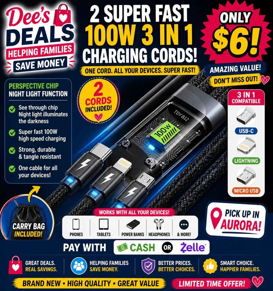 Two super fast 100W charging cords ONLY $6 - photo 2