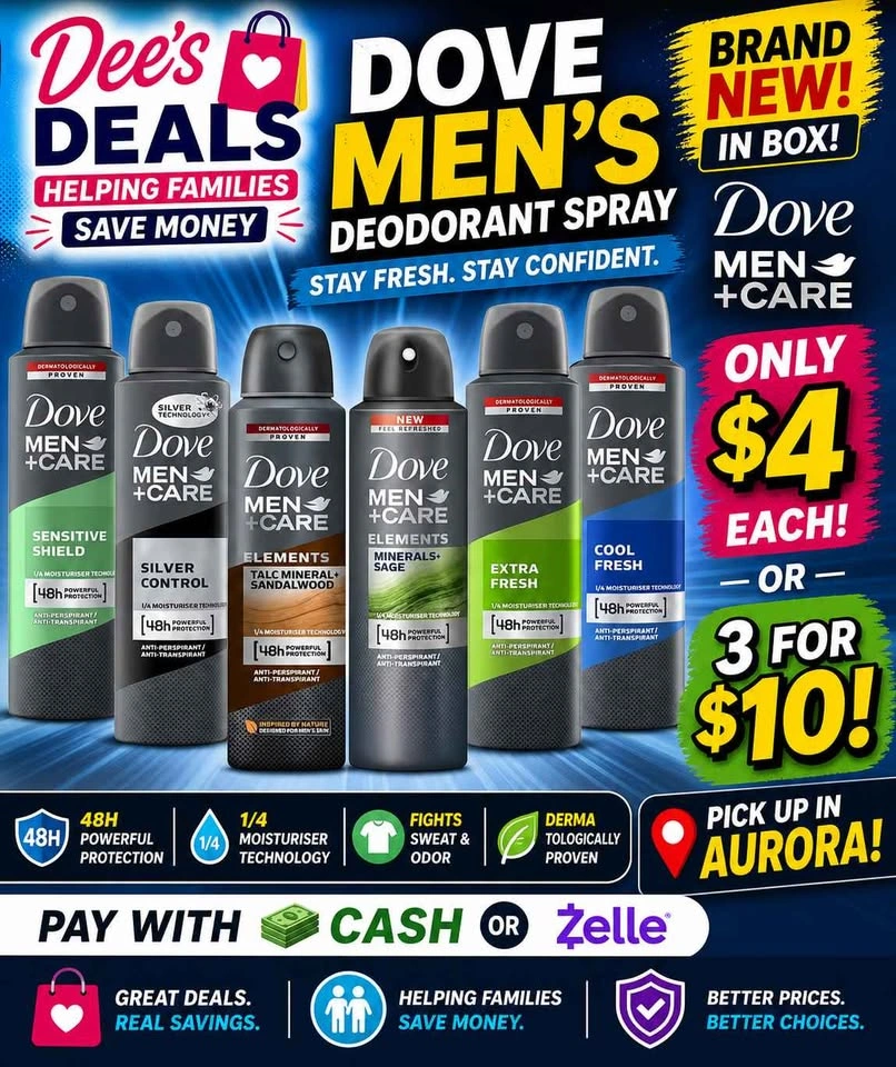 Dove mens deodorants $4 each or 3 for $10 - photo 4