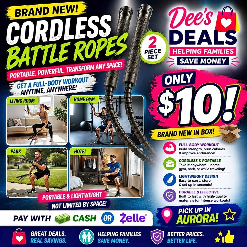 Cordless Battle Ropes BRAND NEW IN BOX ONLY $10