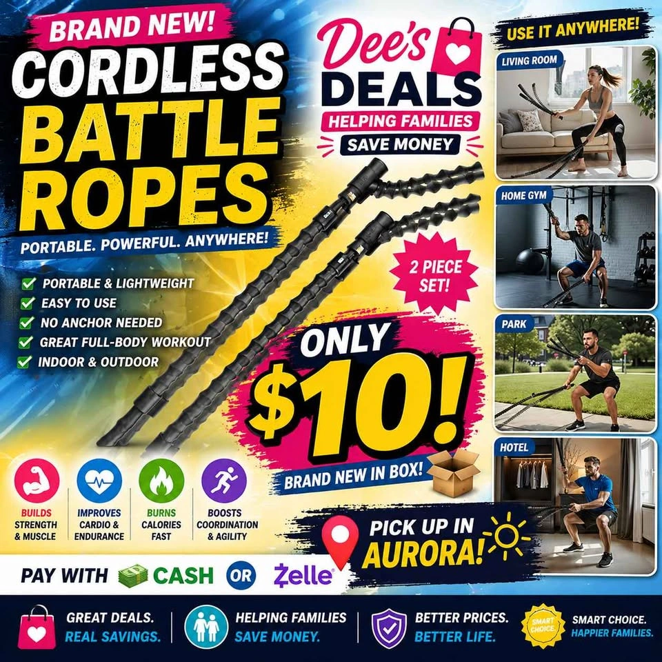 Cordless Battle Ropes BRAND NEW IN BOX ONLY $10 - photo 2