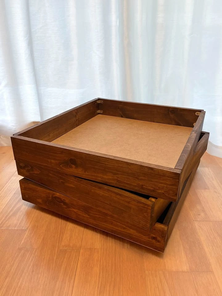 3x Underbed Drawers, Walnut Stain
