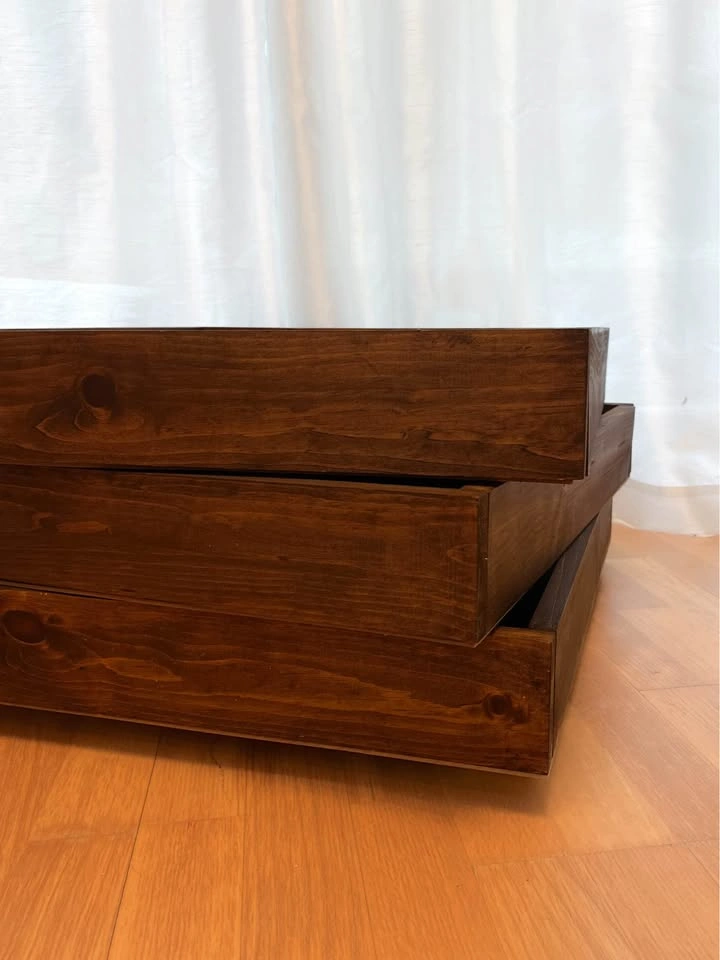 3x Underbed Drawers, Walnut Stain - photo 5