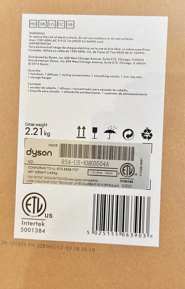 Dyson Supersonic Hair Dryer New w/ 5 Attachments - photo 3