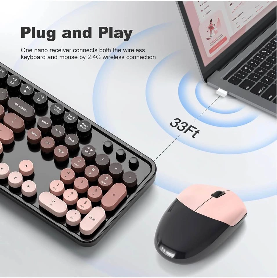 (New) Wireless Keyboard and Mouse Combo (BlackBerry Gradient Col - photo 2