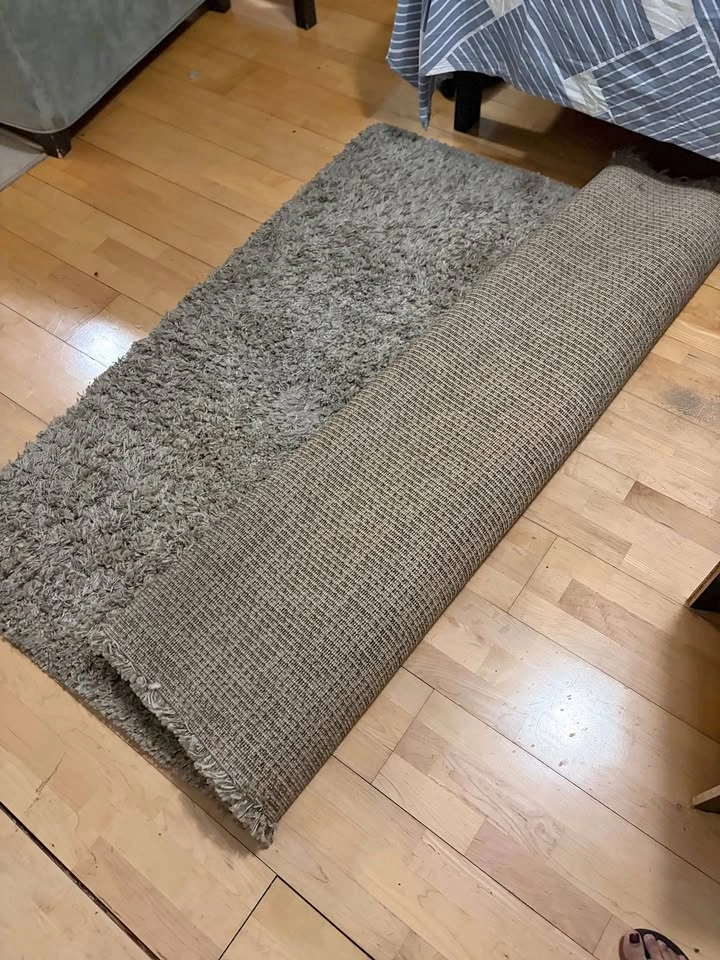 Taupe Shag Runner Rug