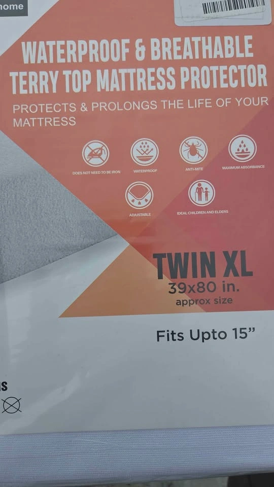 Mia Twin XL Waterproof Terry Top Mattress Protector - photo 2