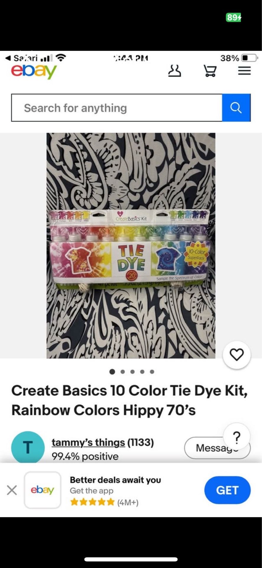 Color tie dye set