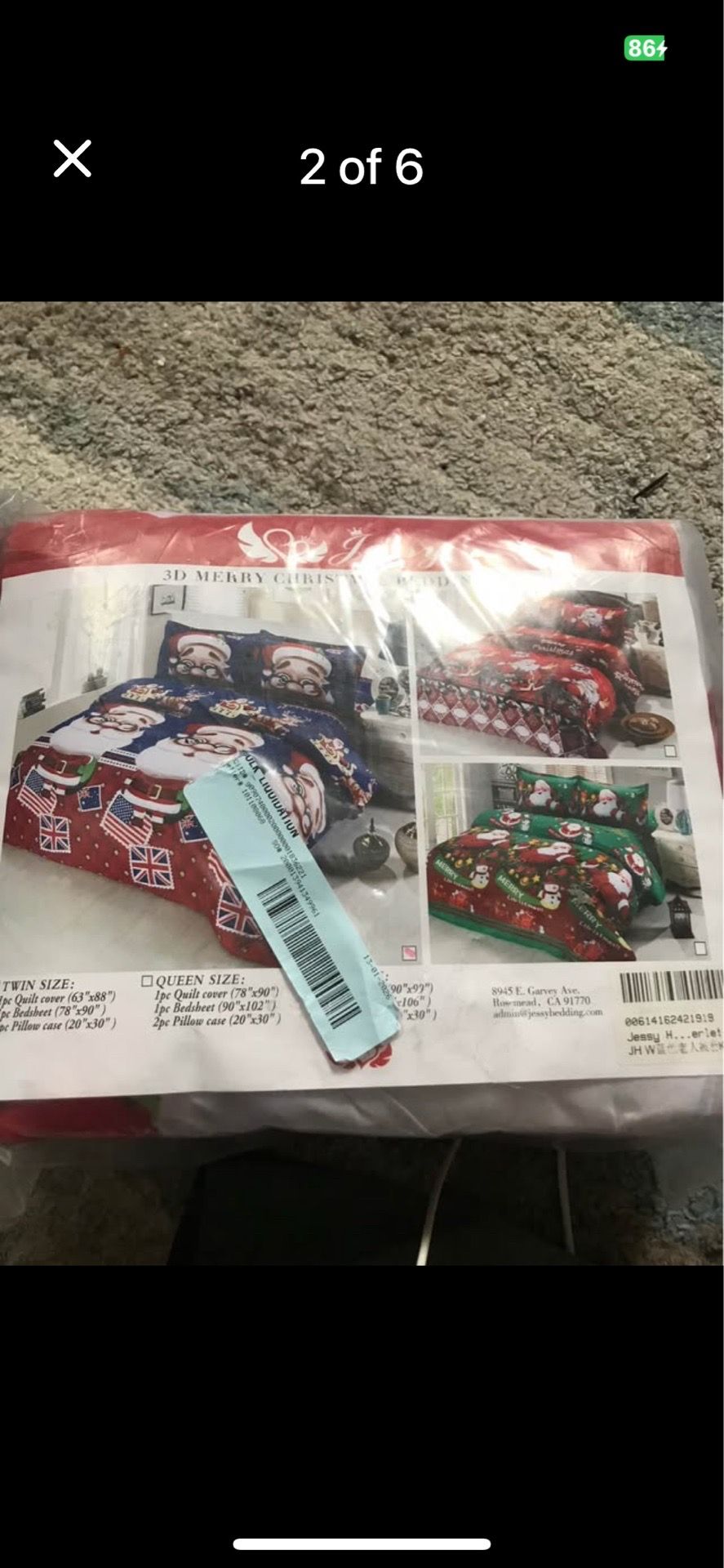 Jessy 3D Christmas Bedding Set
