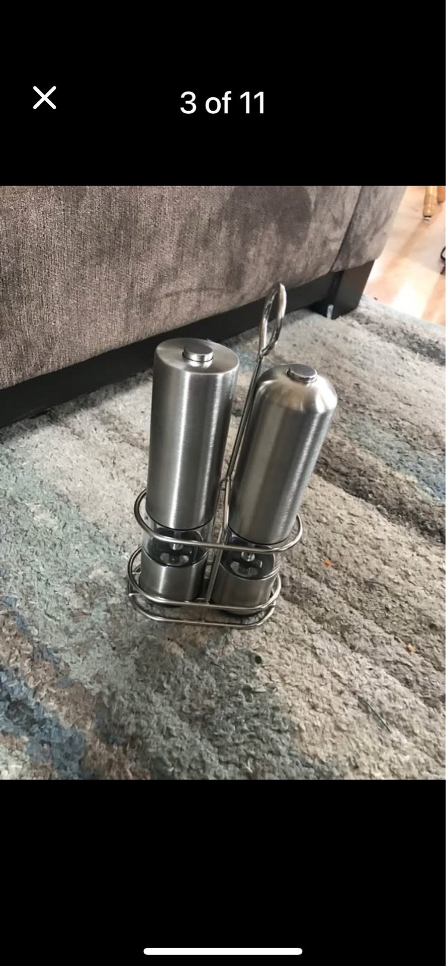 Stainless steel salt and pepper set - photo 2