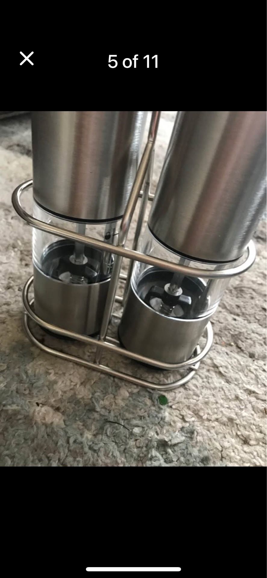 Stainless steel salt and pepper set - photo 4