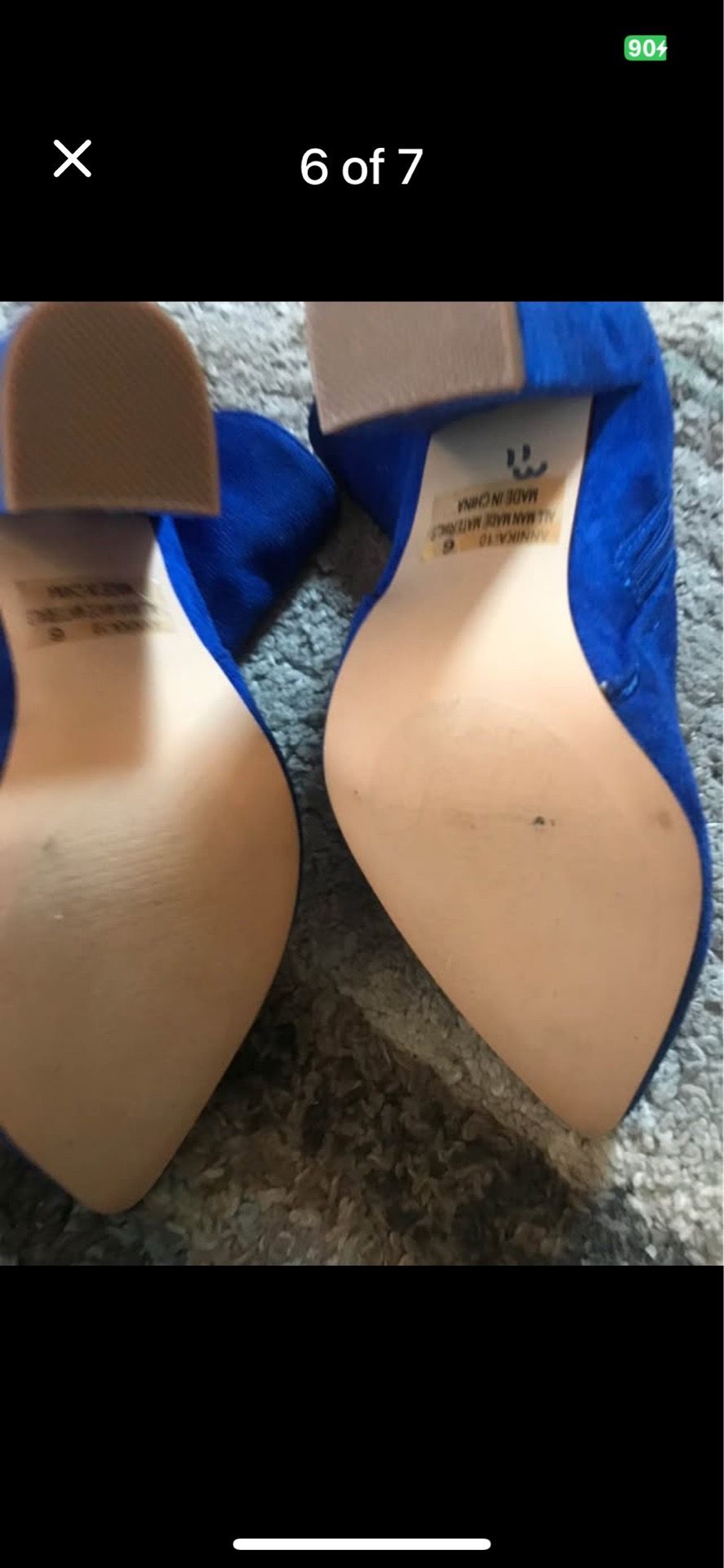 Women blue mid calf heel booties - photo 5