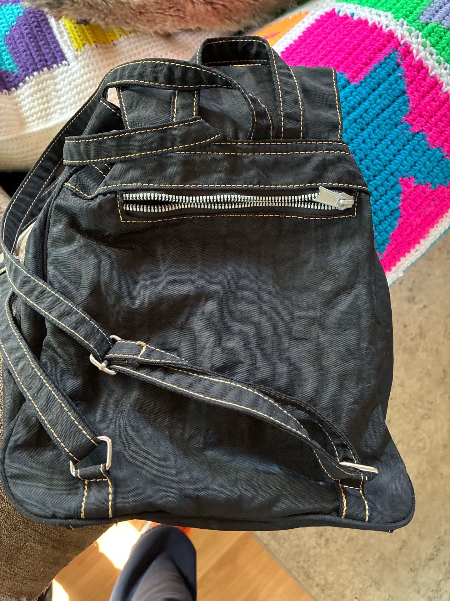 Women mini fabric backpack - photo 2