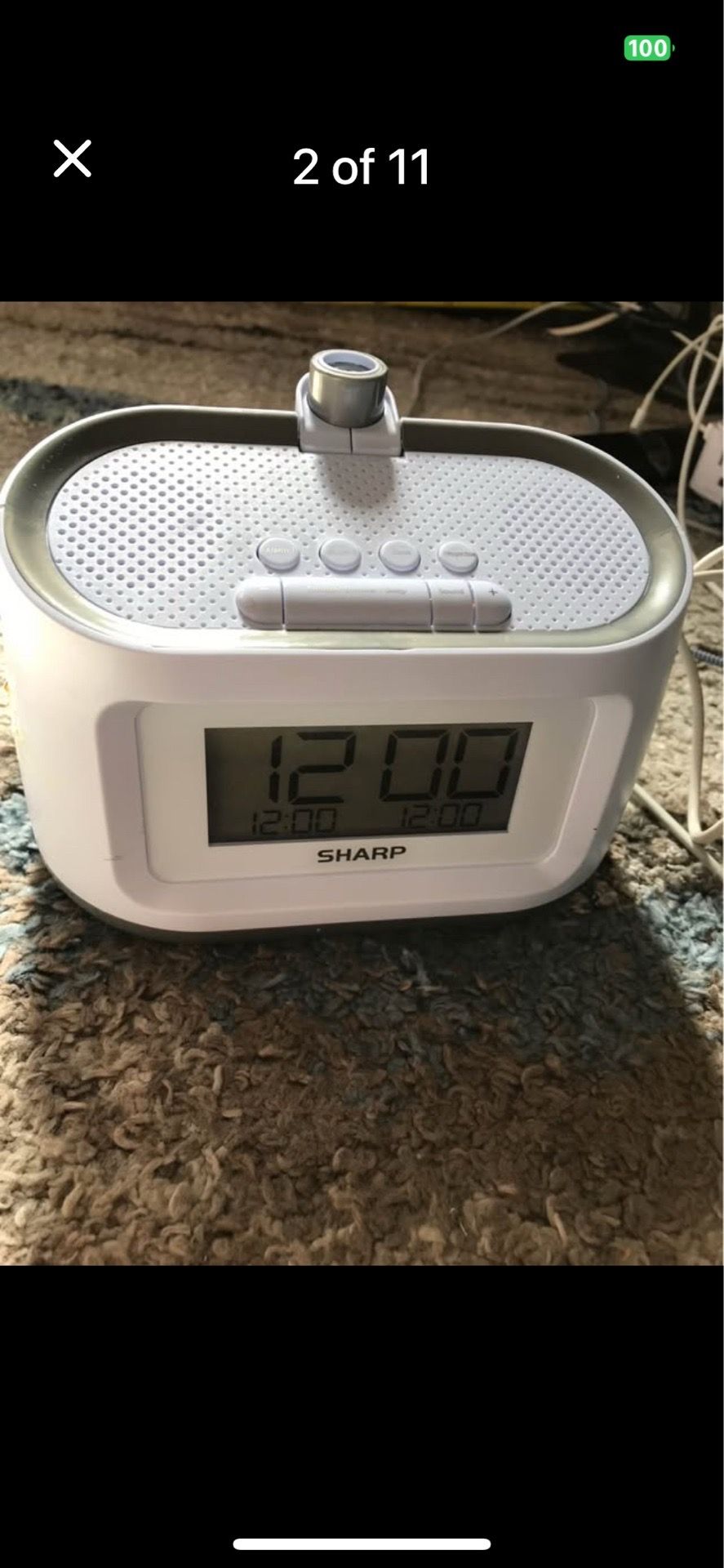 Sharp Projection Alarm Clock
