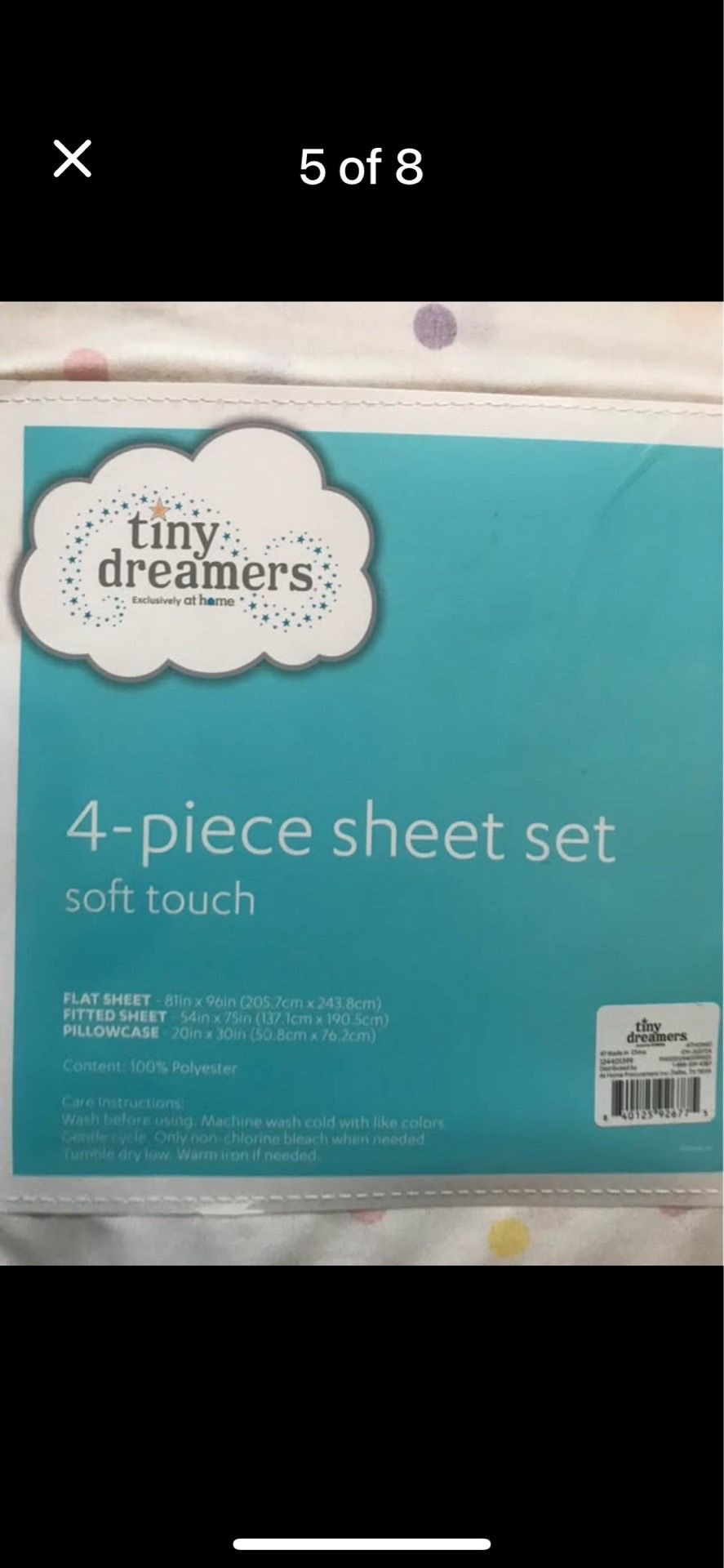 4 piece confetti print sheet set - photo 4