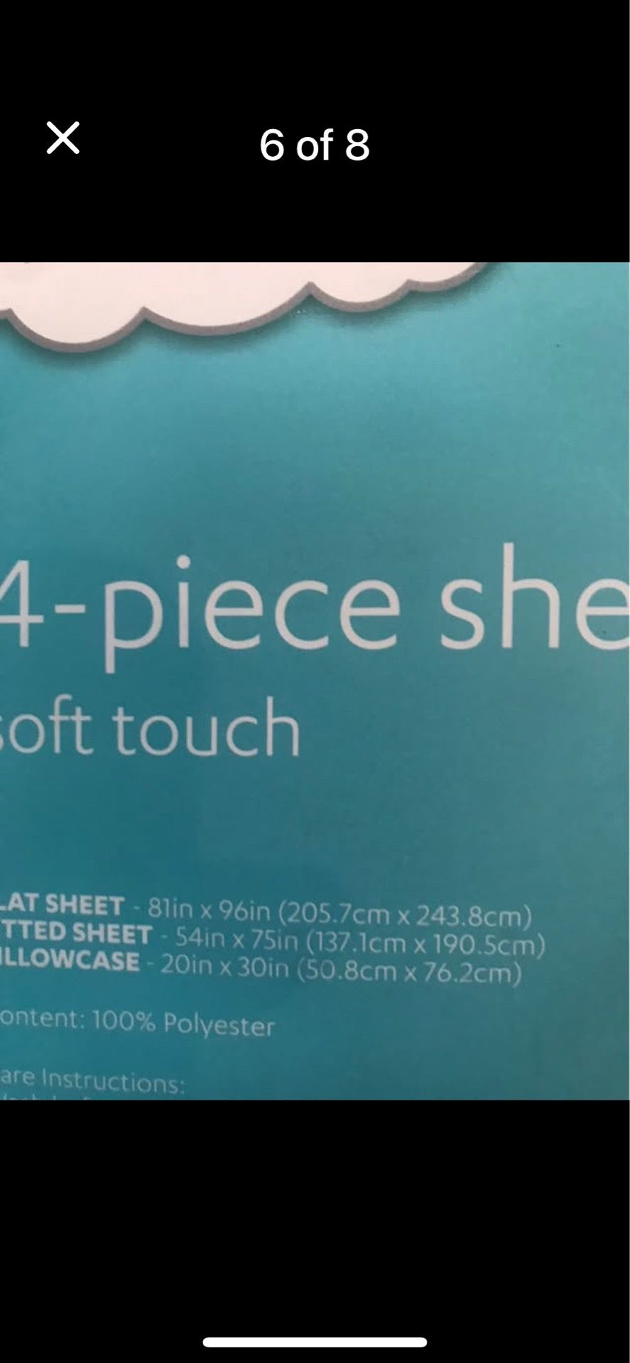 4 piece confetti print sheet set - photo 5