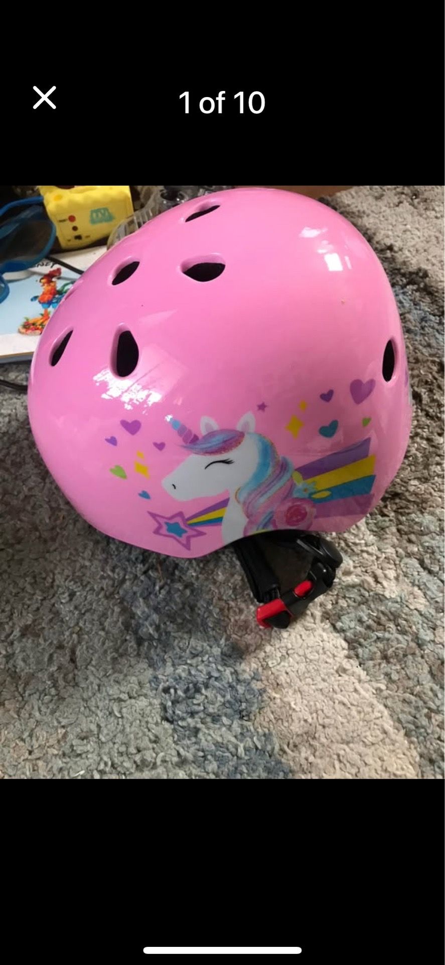 Girls Unicorn Bike Helmet with Pads - photo 2