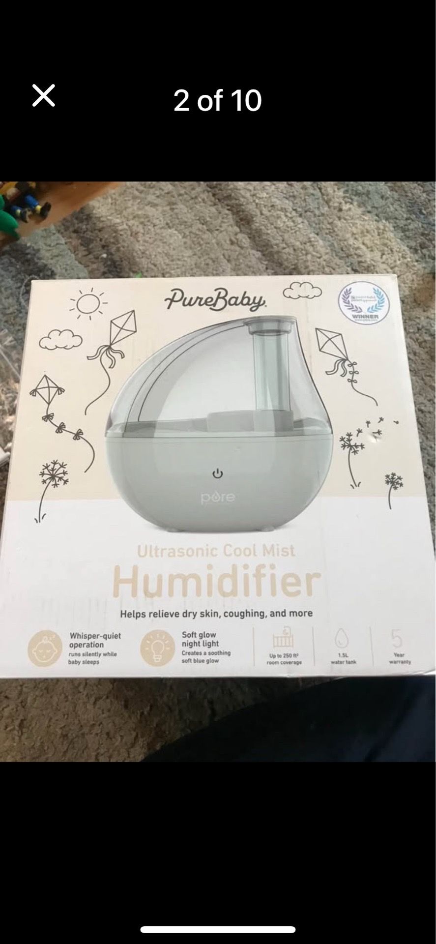 Pure Baby Ultrasonic Cool Mist Humidifier