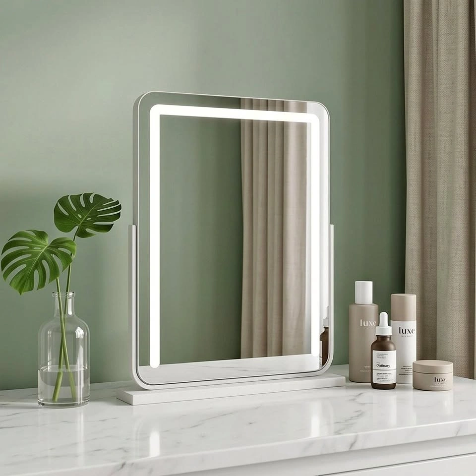 LED Desktop Makeup Mirror w/ 360° Swivel - $78