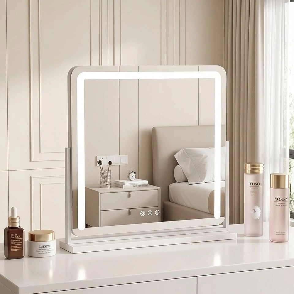LED Desktop Makeup Mirror w/ 360° Swivel - $78 - photo 2