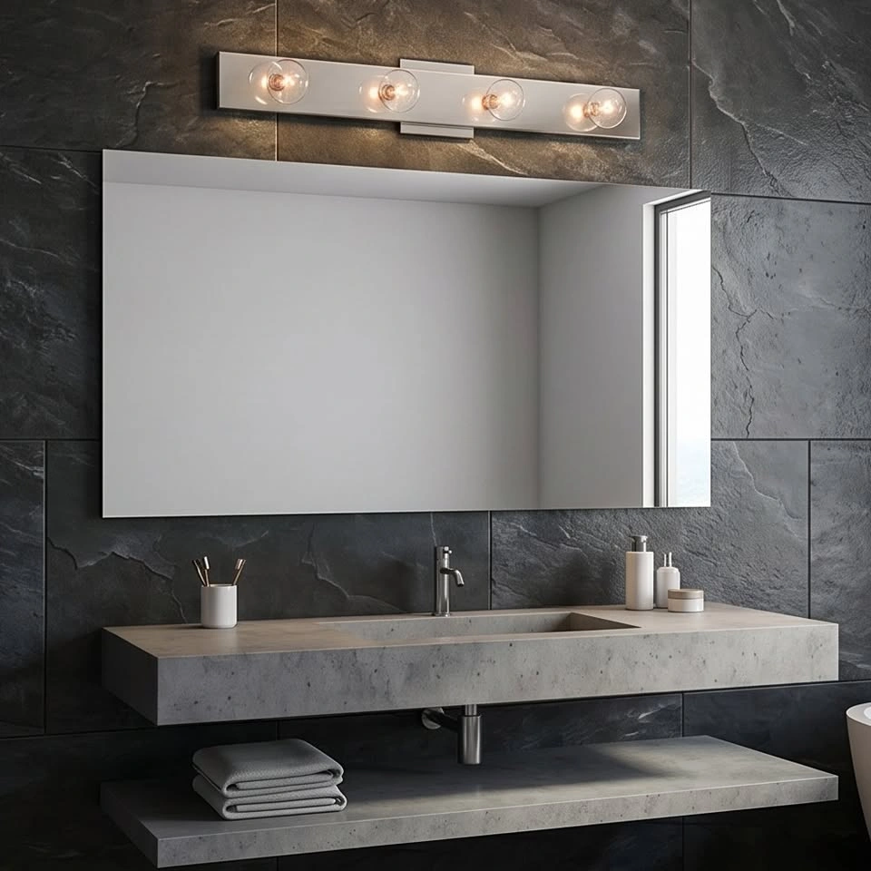 Chrome Vanity Mirror Light Bar – 4-Light & 6-Light From $27.19 - photo 2
