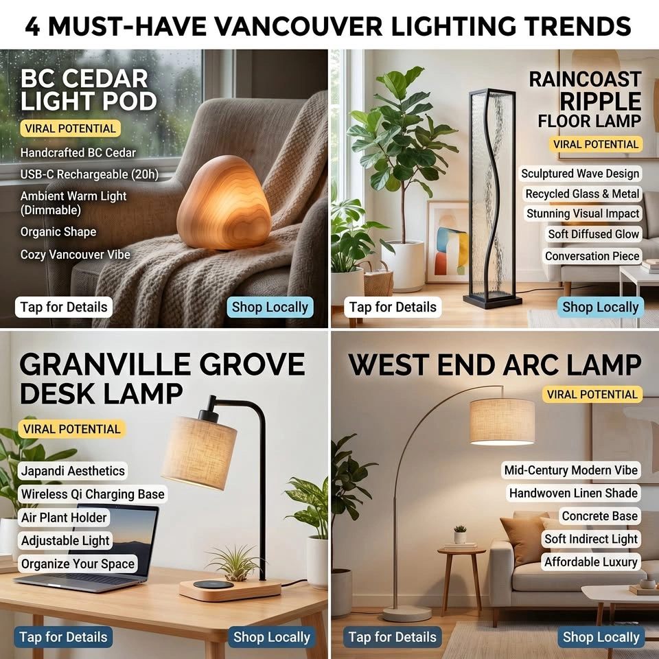 C2049 TOP 4 VANCOUVER LIGHTING TRENDS! From $15
