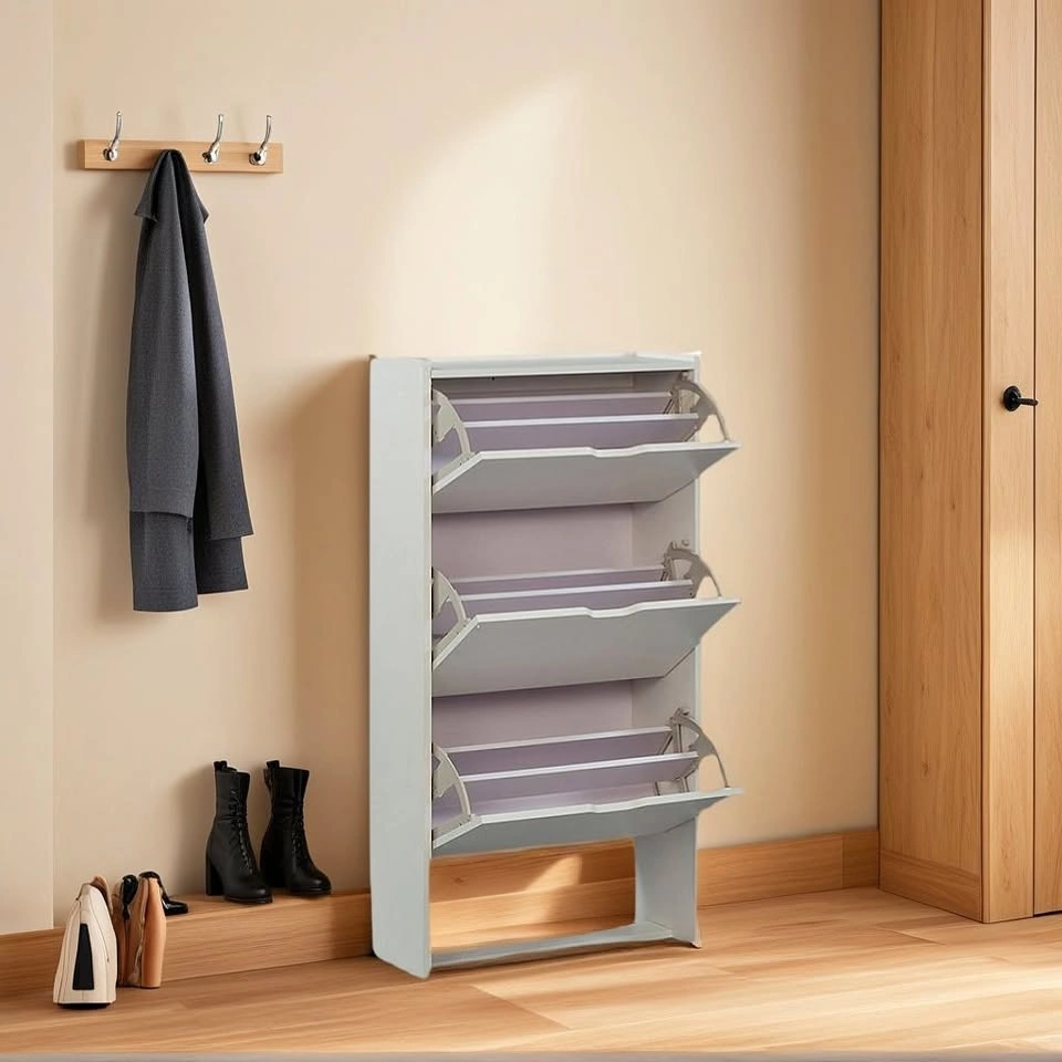 SOCE048 A2168 Contemporary Entry Shoe Cabinet - White