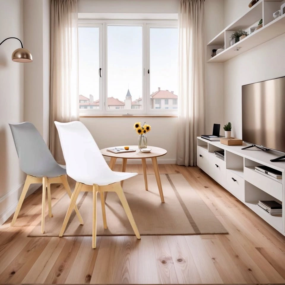 Eames-Inspired Minimalist Chair (Black, White, Grey)