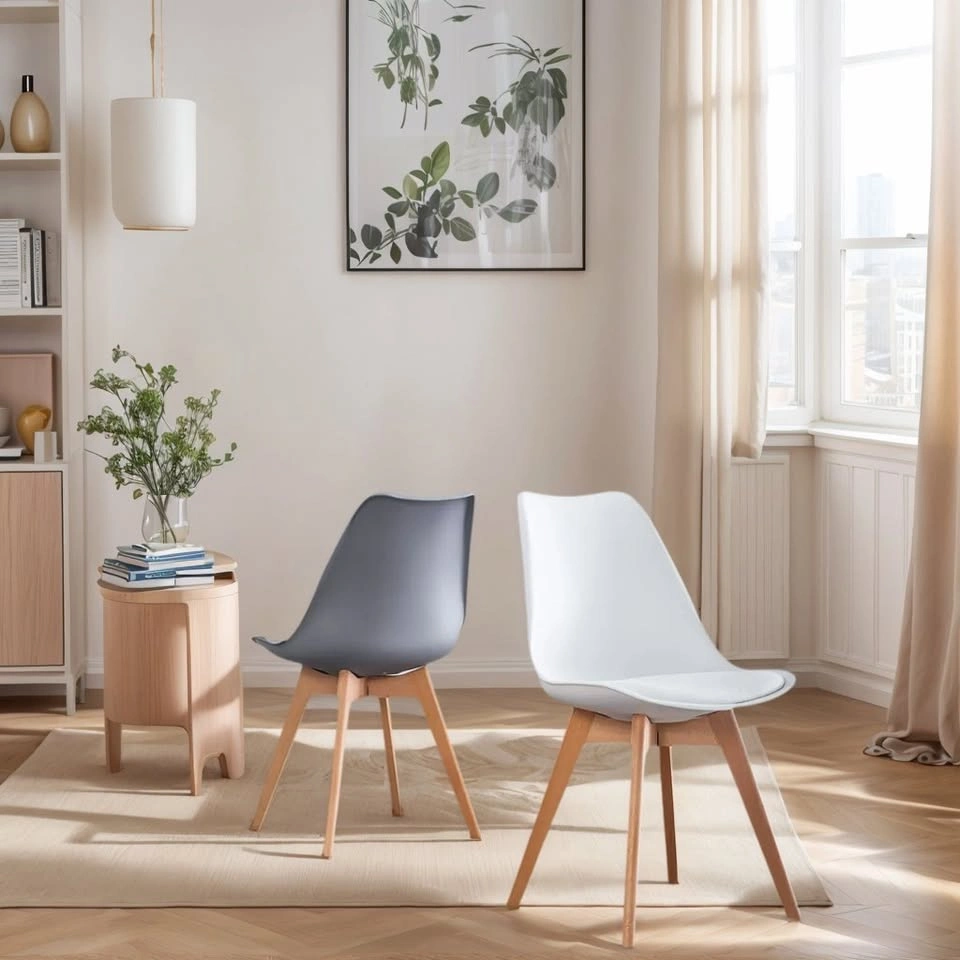 Eames-Inspired Minimalist Chair (Black, White, Grey) - photo 2