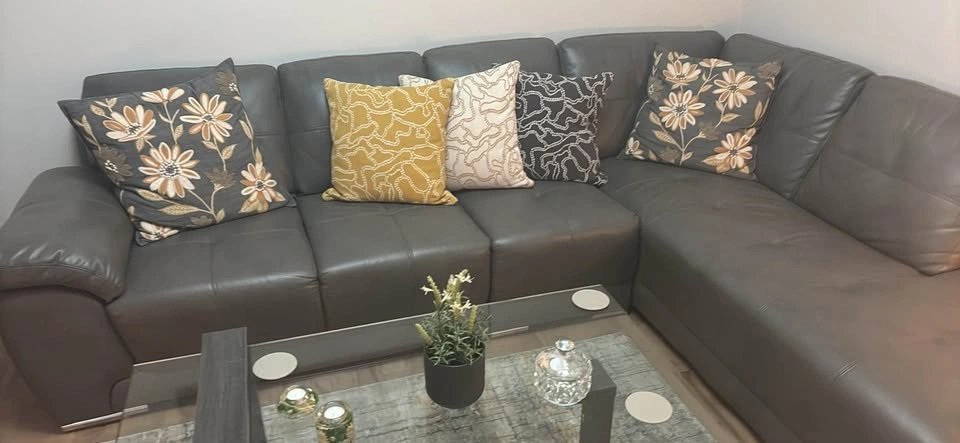 Genuine Leather L-Shaped Couch - photo 3