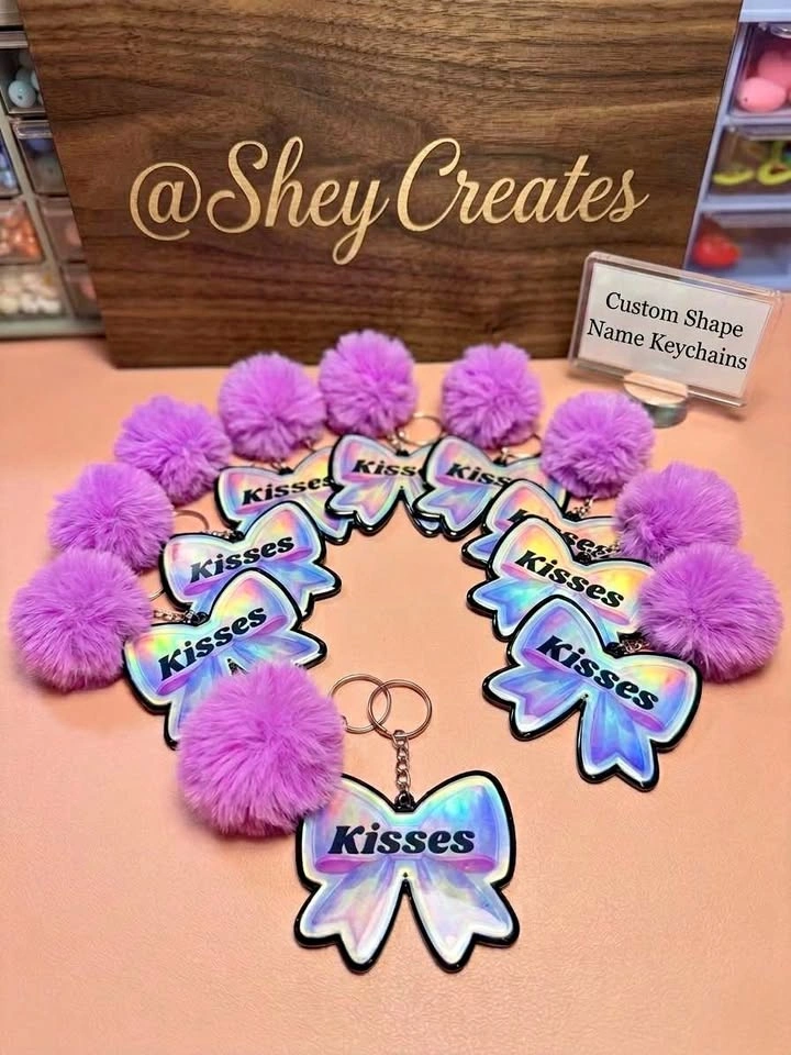 Personalized Shape Name Keychain