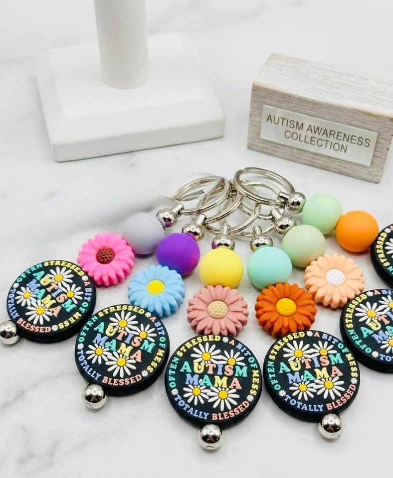 Beaded Keychain for Autism Mamas