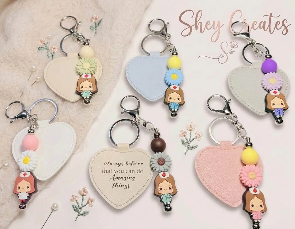 Personalized Beaded Keychain for Nurses