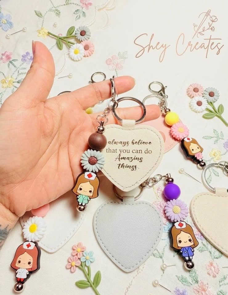 Personalized Beaded Keychain for Nurses - photo 2