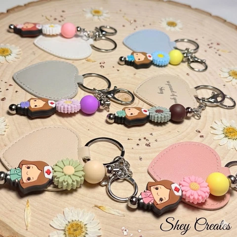 Personalized Beaded Keychain for Nurses - photo 3