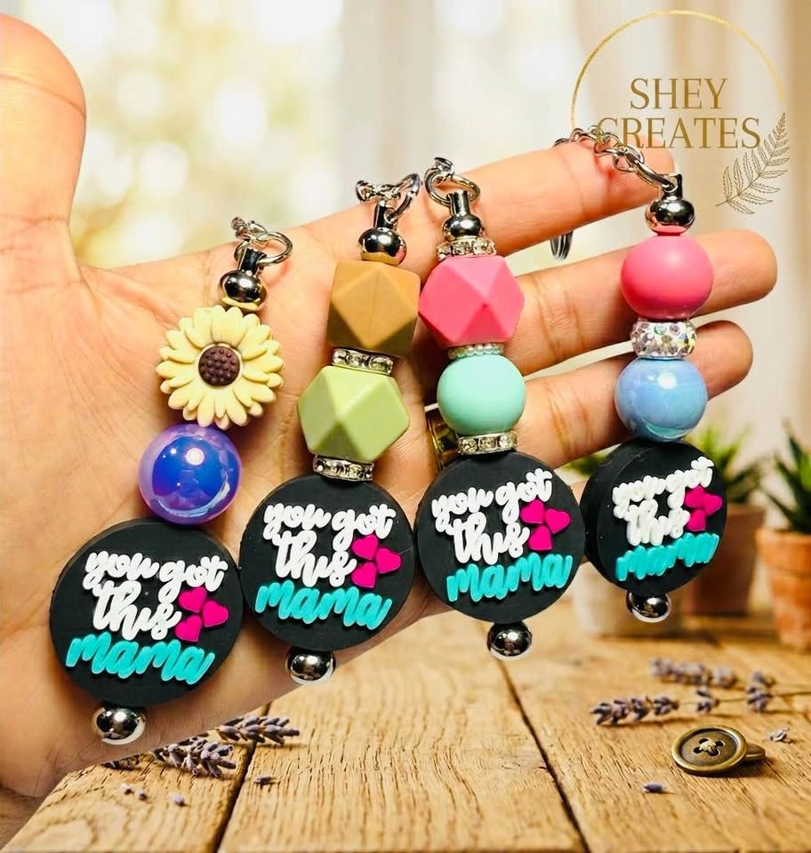 Chaos Coordinator & You got this Mama Beaded Keychain - photo 3