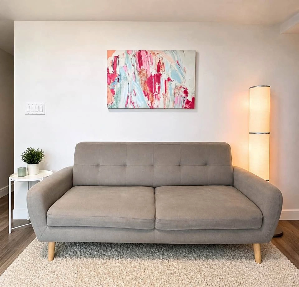 Modern Grey Structube Fany Sofa – Good Condition