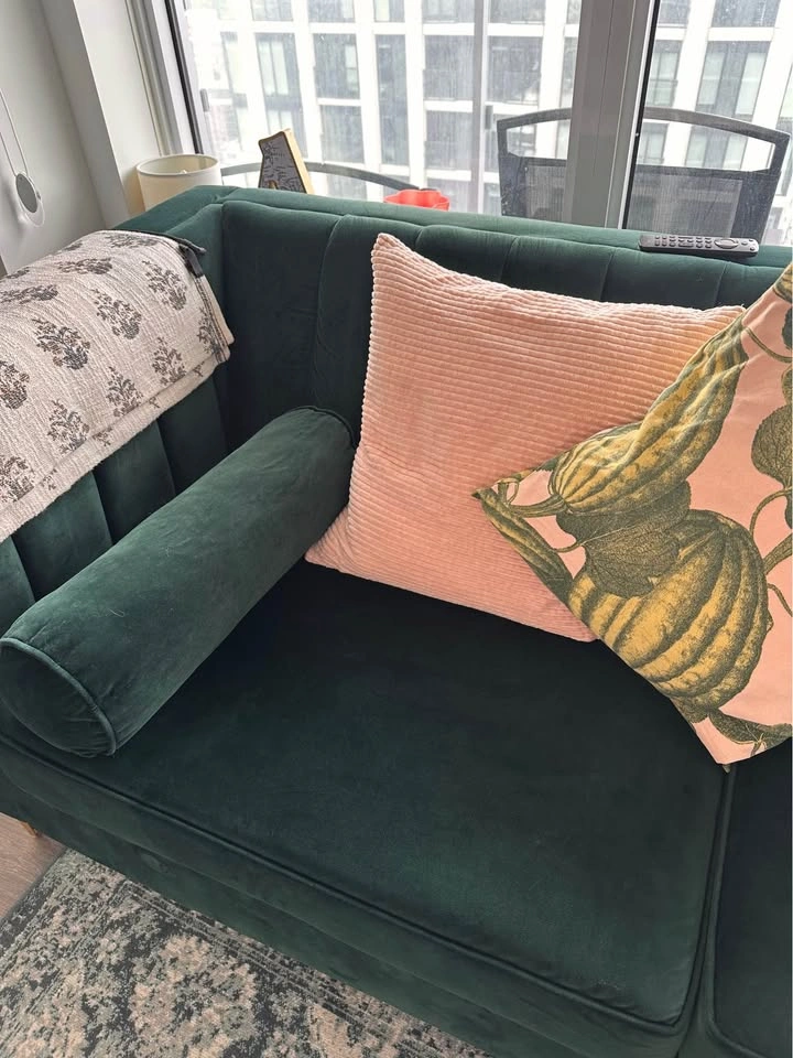 Emerald Green Sofa (Delivery available for extra) - photo 3