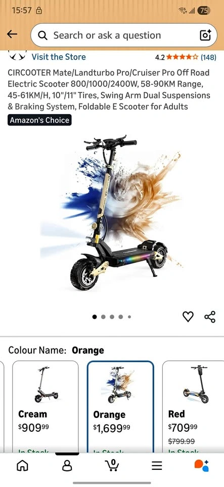 High Performance Electric Scooter