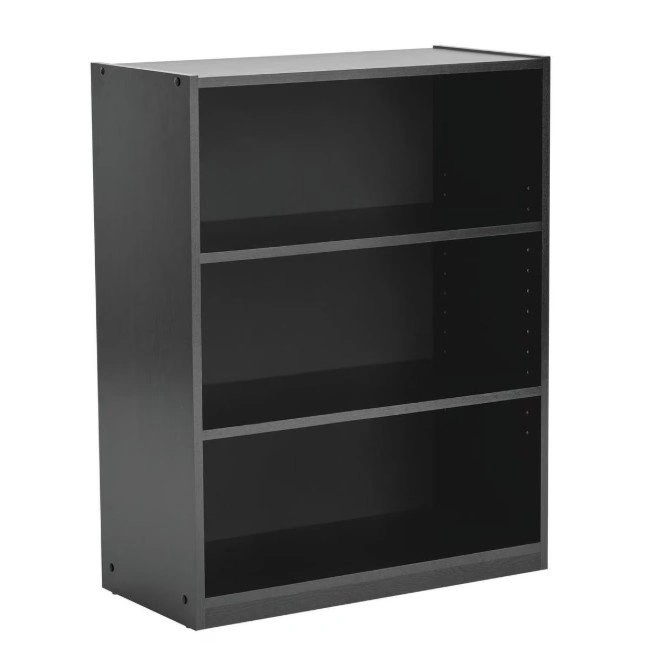 3-Shelf Bookcase with Adjustable Shelves, True Black Oak - photo 3