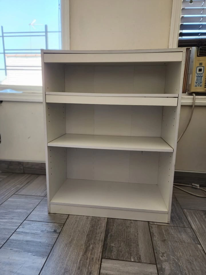 3-Shelf Bookcase with Adjustable Shelves, White - photo 2