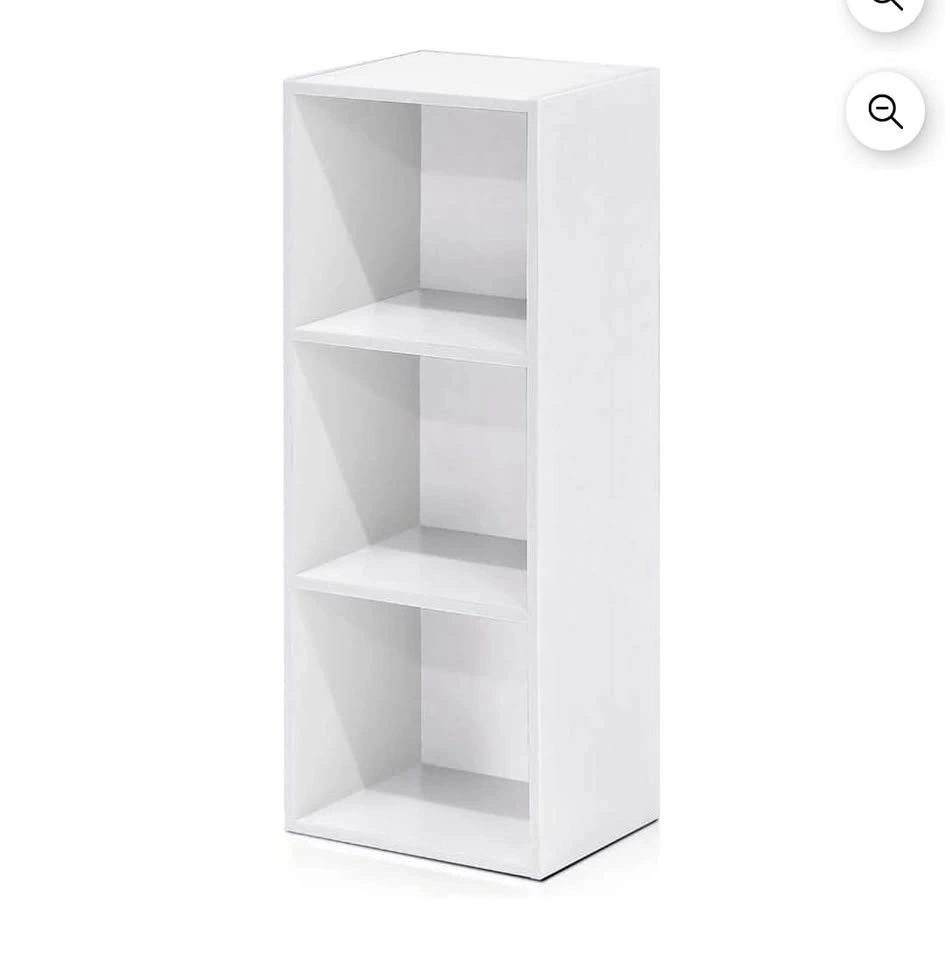 3-Tier Open Shelf Bookcase - White